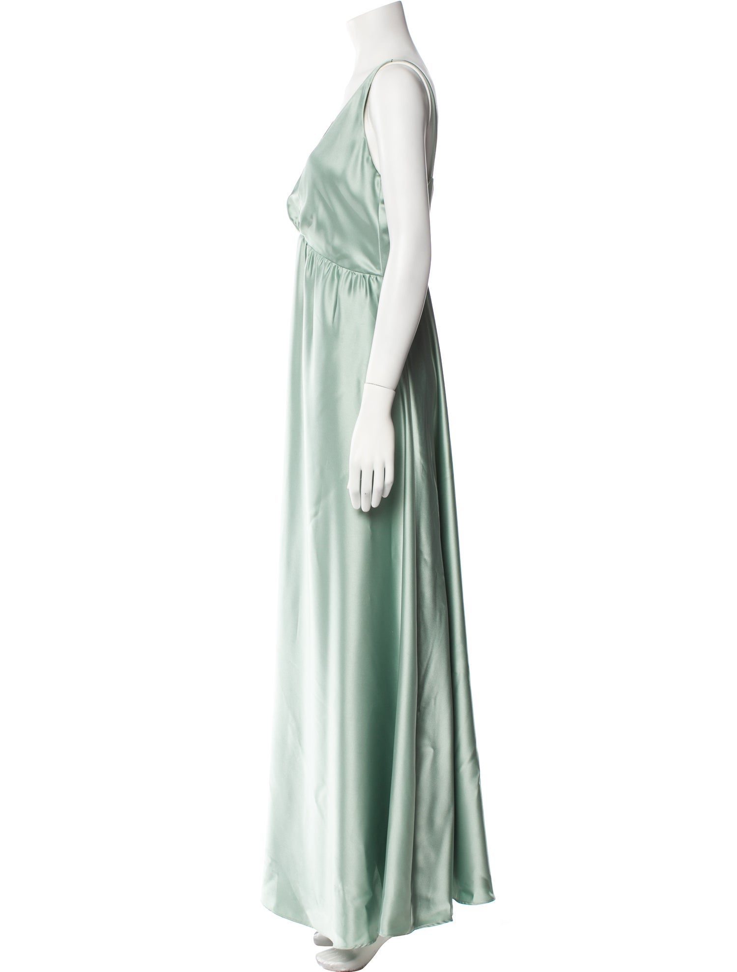 Amsale V-Neck Long Dress